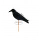 Lokvogel magnum waggle crow geflockt 50cm + rotatie systeem 4st